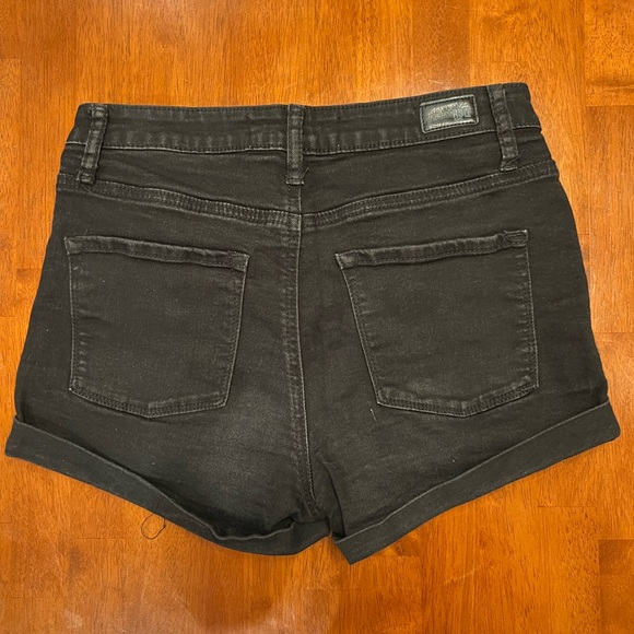 Black Jean Shorts High Rise - Picture 3 of 3